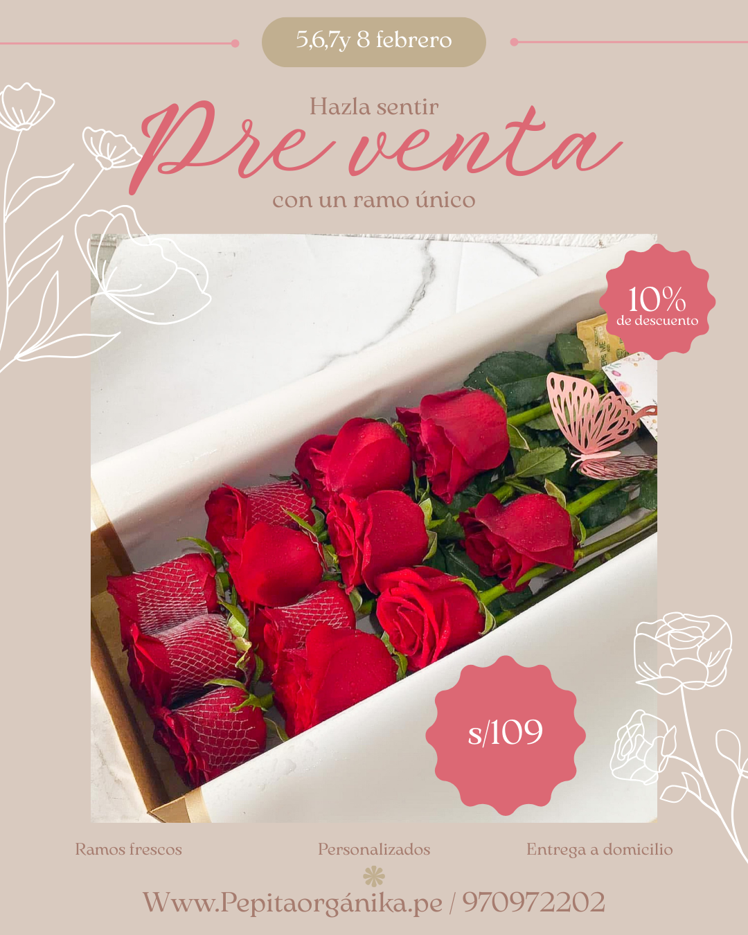 Caja de 12 rosas